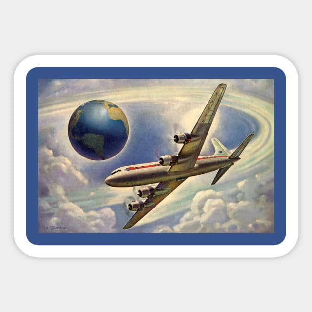 Vintage Airplane Sticker by MasterpieceCafe
